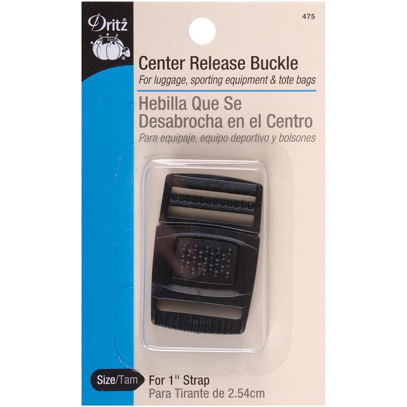Center Release Buckle For 1" Strap Black