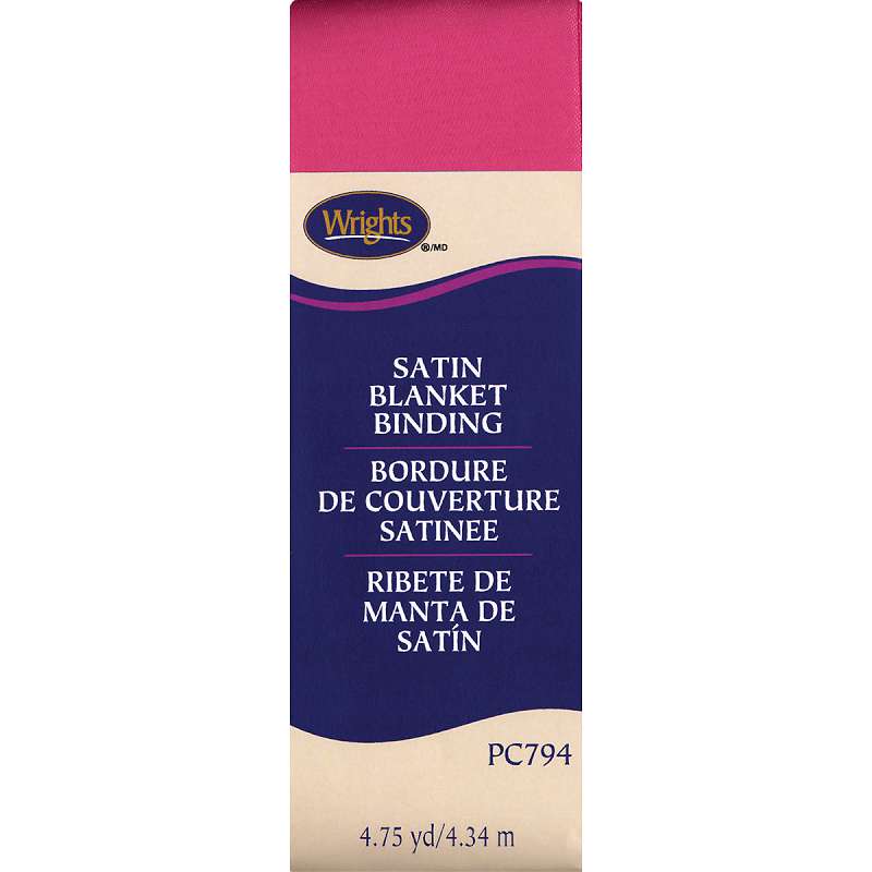 Single Fold Satin Blanket Binding 2"X4-3/4yd Berry Sorbet