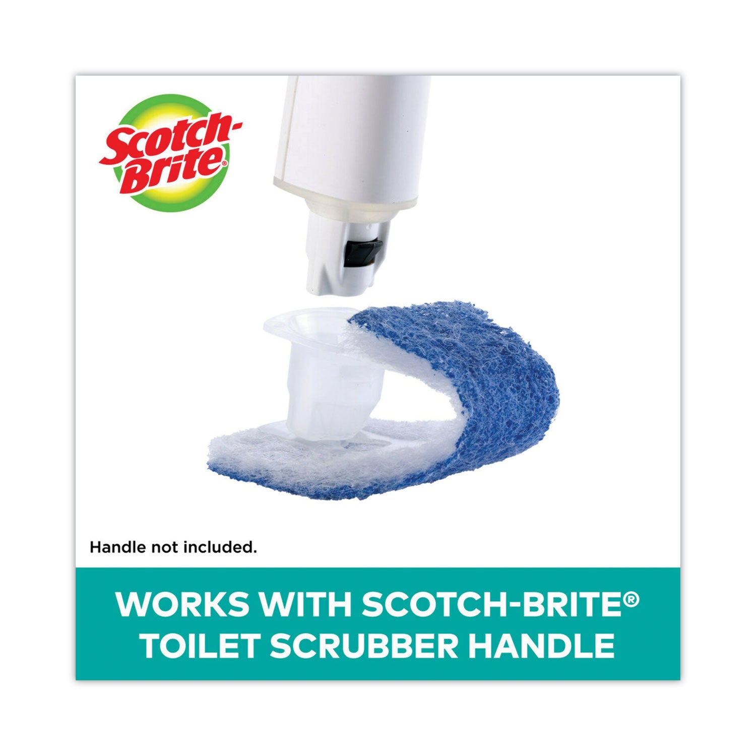 Scotch-Brite™ Disposable Toilet Scrubber Refill, Blue/White, 6/Pack