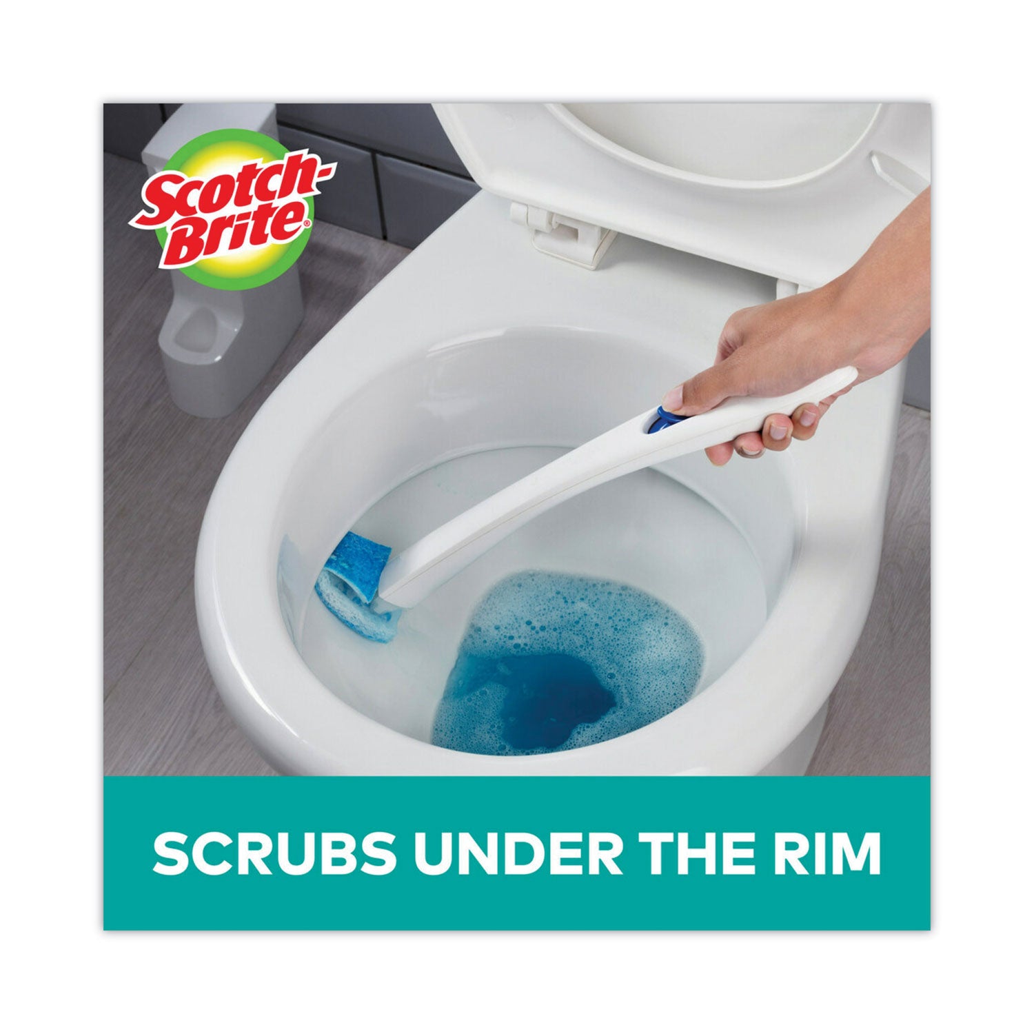 Scotch-Brite™ Disposable Toilet Scrubber Refill, Blue/White, 6/Pack