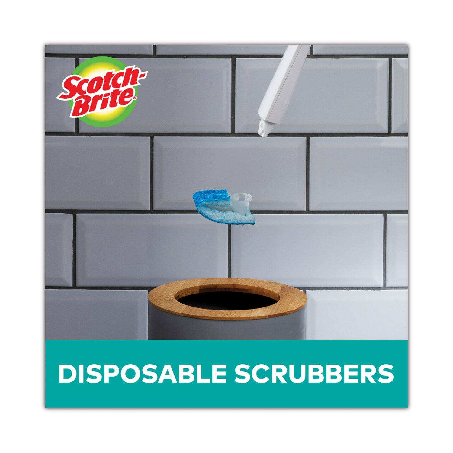 Scotch-Brite™ Disposable Toilet Scrubber Refill, Blue/White, 6/Pack