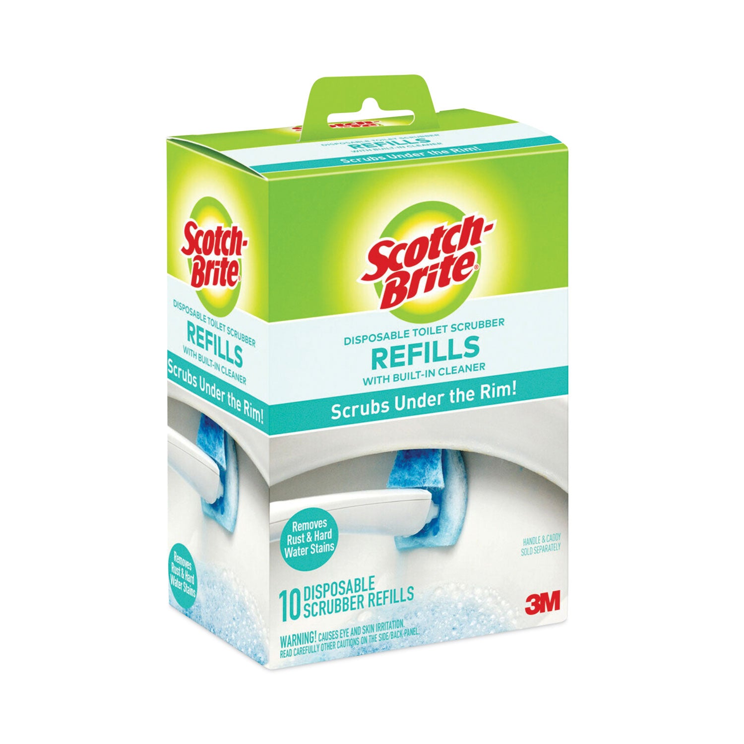 Scotch-Brite™ Disposable Toilet Scrubber Refill, Blue/White, 6/Pack