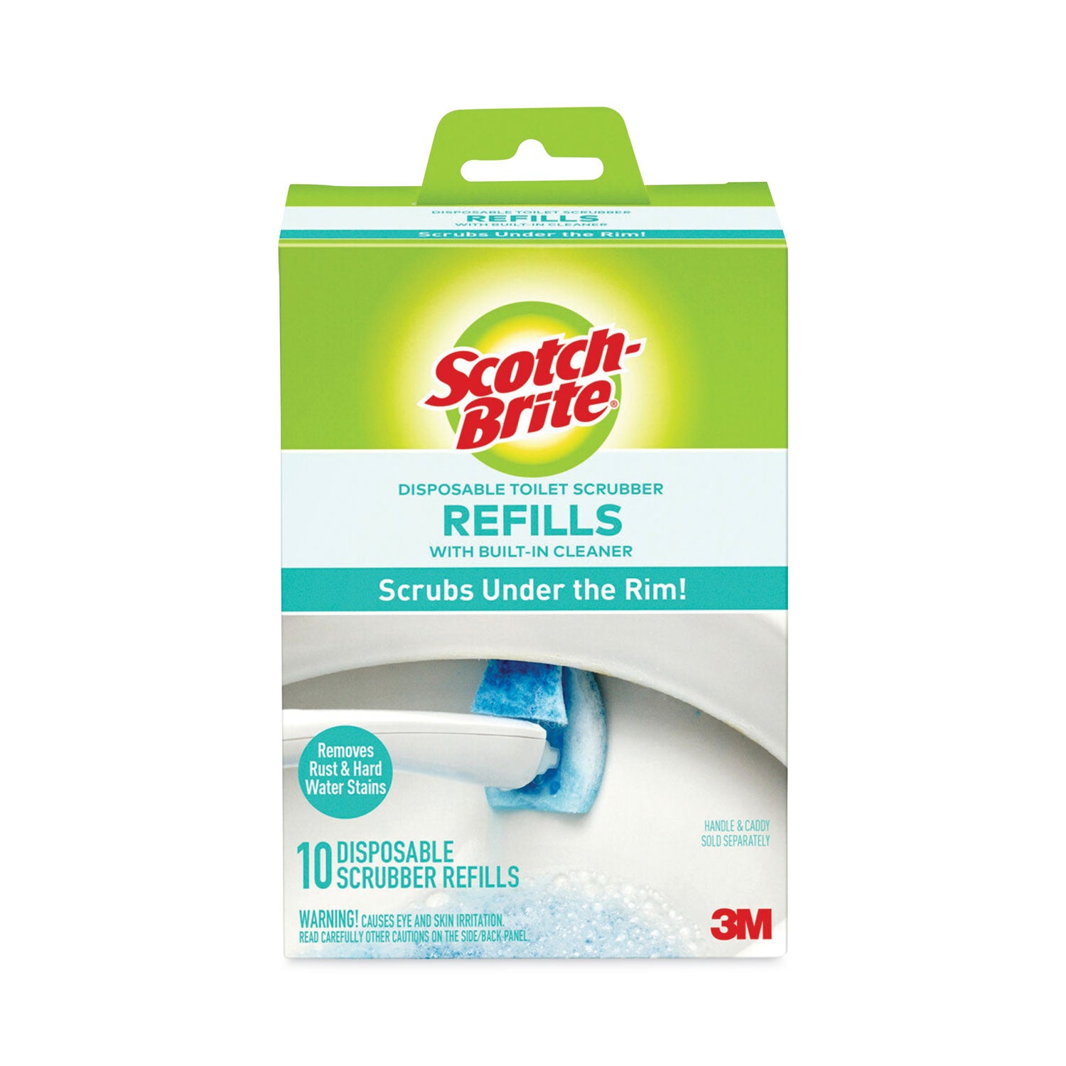 Scotch-Brite™ Disposable Toilet Scrubber Refill, Blue/White, 6/Pack