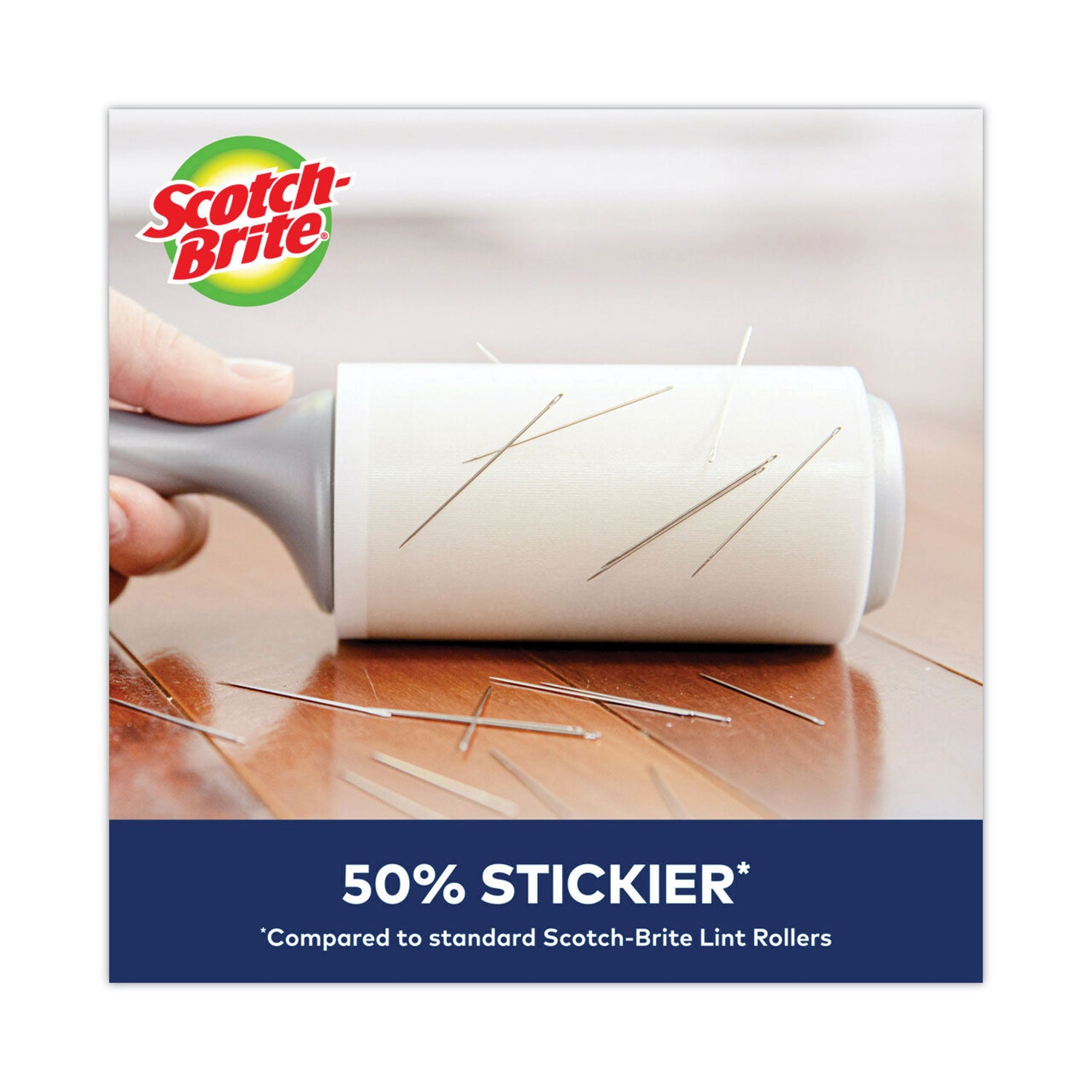 Scotch-Brite 50% Stickier Lint Roller 48 Sheets 4"X25.1'