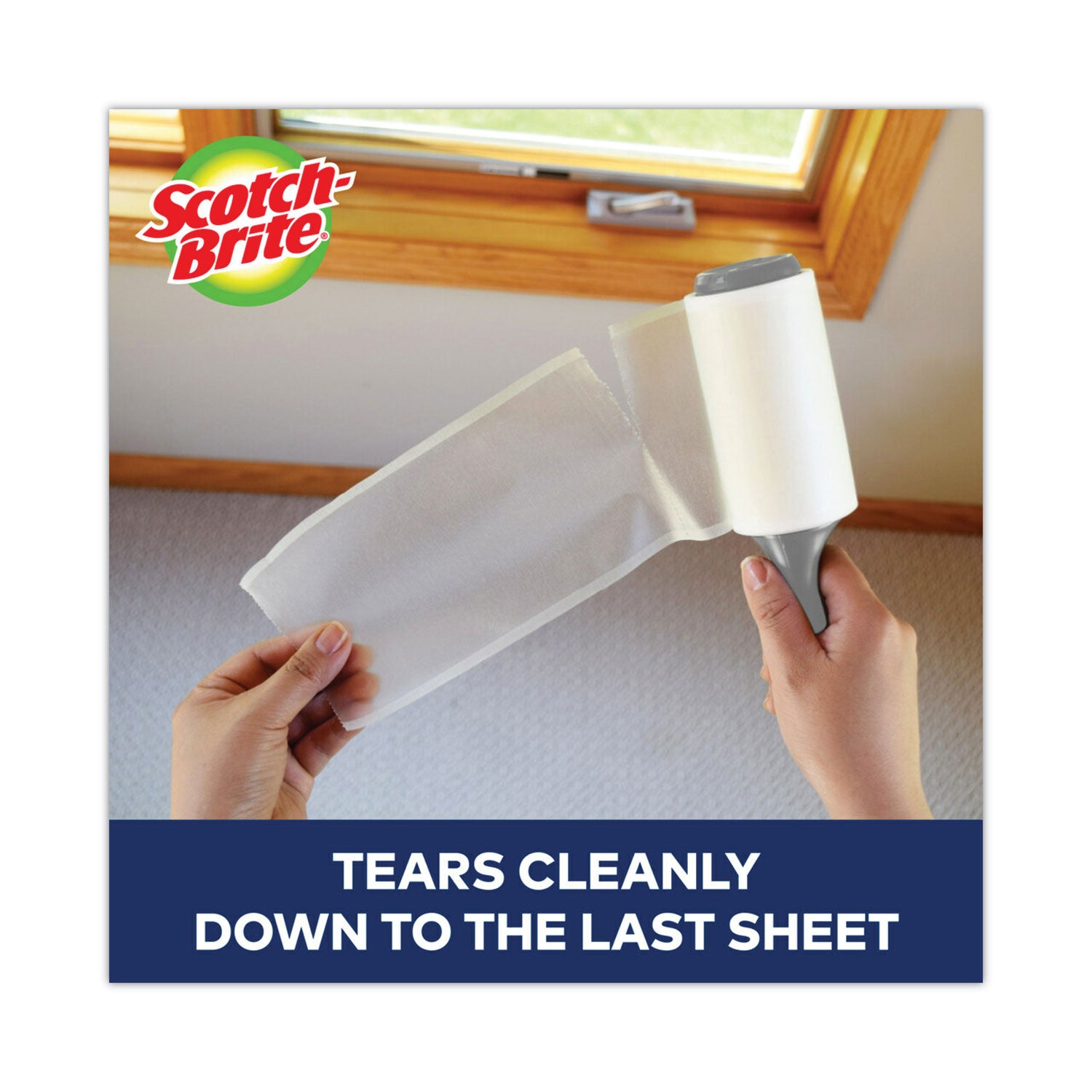 Scotch-Brite 50% Stickier Lint Roller 48 Sheets 4"X25.1'