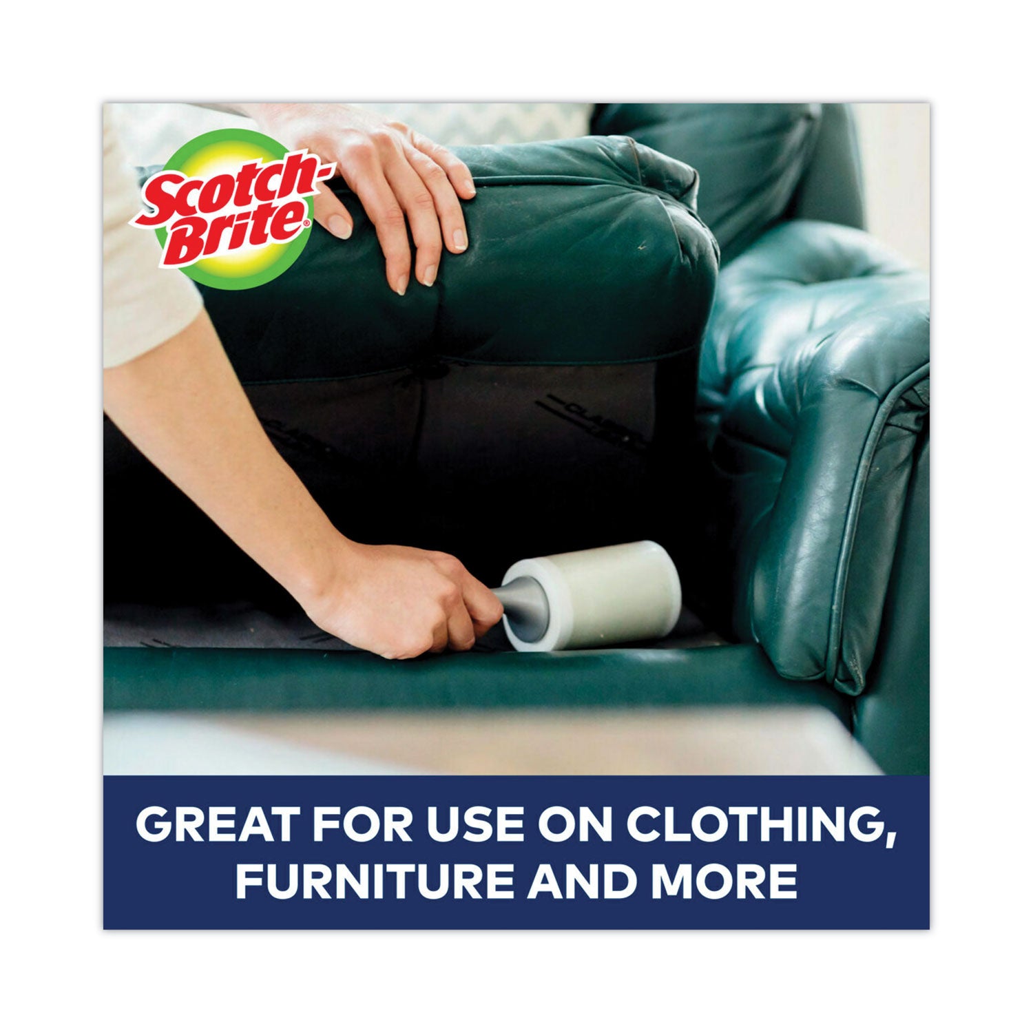 Scotch-Brite 50% Stickier Lint Roller 48 Sheets 4"X25.1'