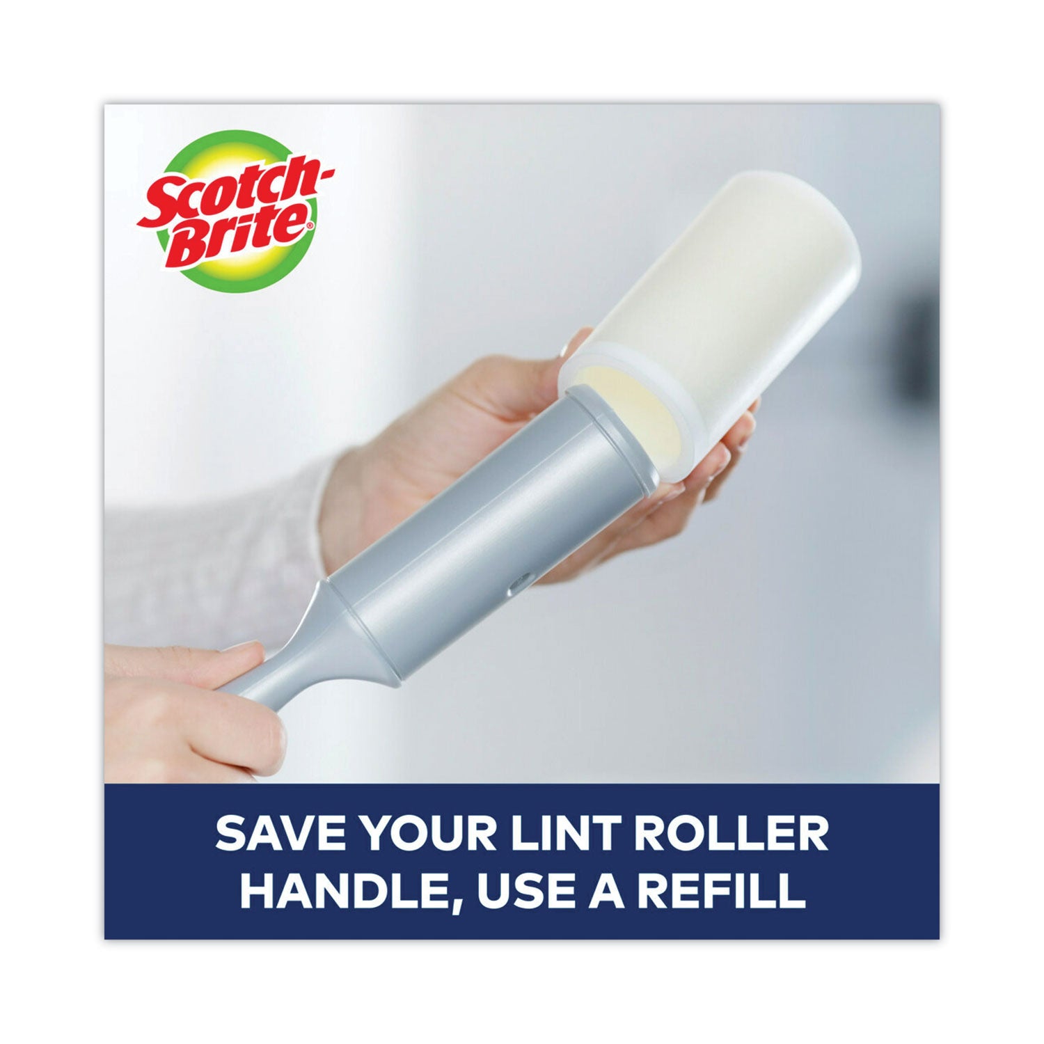 Scotch-Brite 50% Stickier Lint Roller 48 Sheets 4"X25.1'