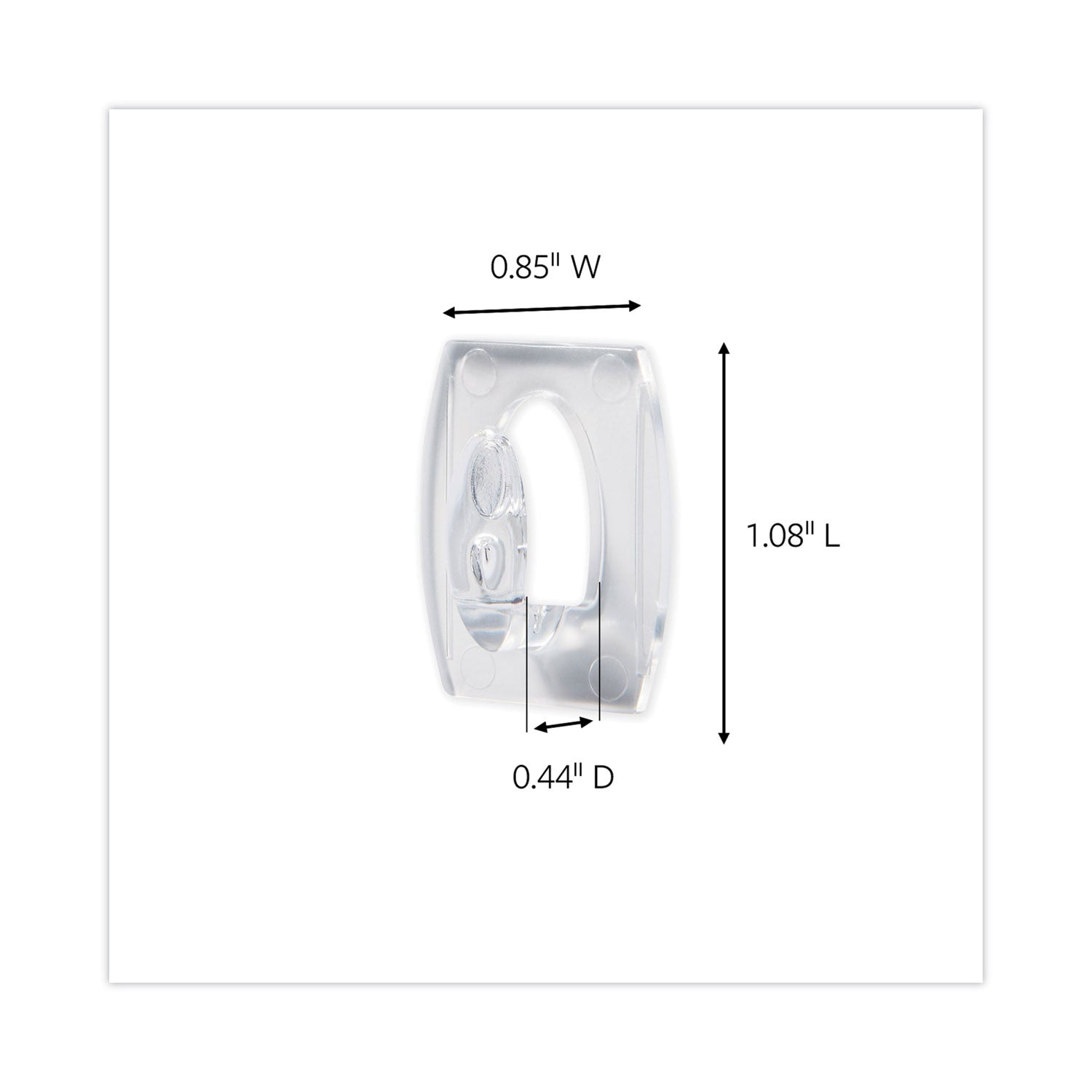 Command™ Clear Hooks & Strips, Plastic, Mini, 18 Hooks & 24 Strips/Pack