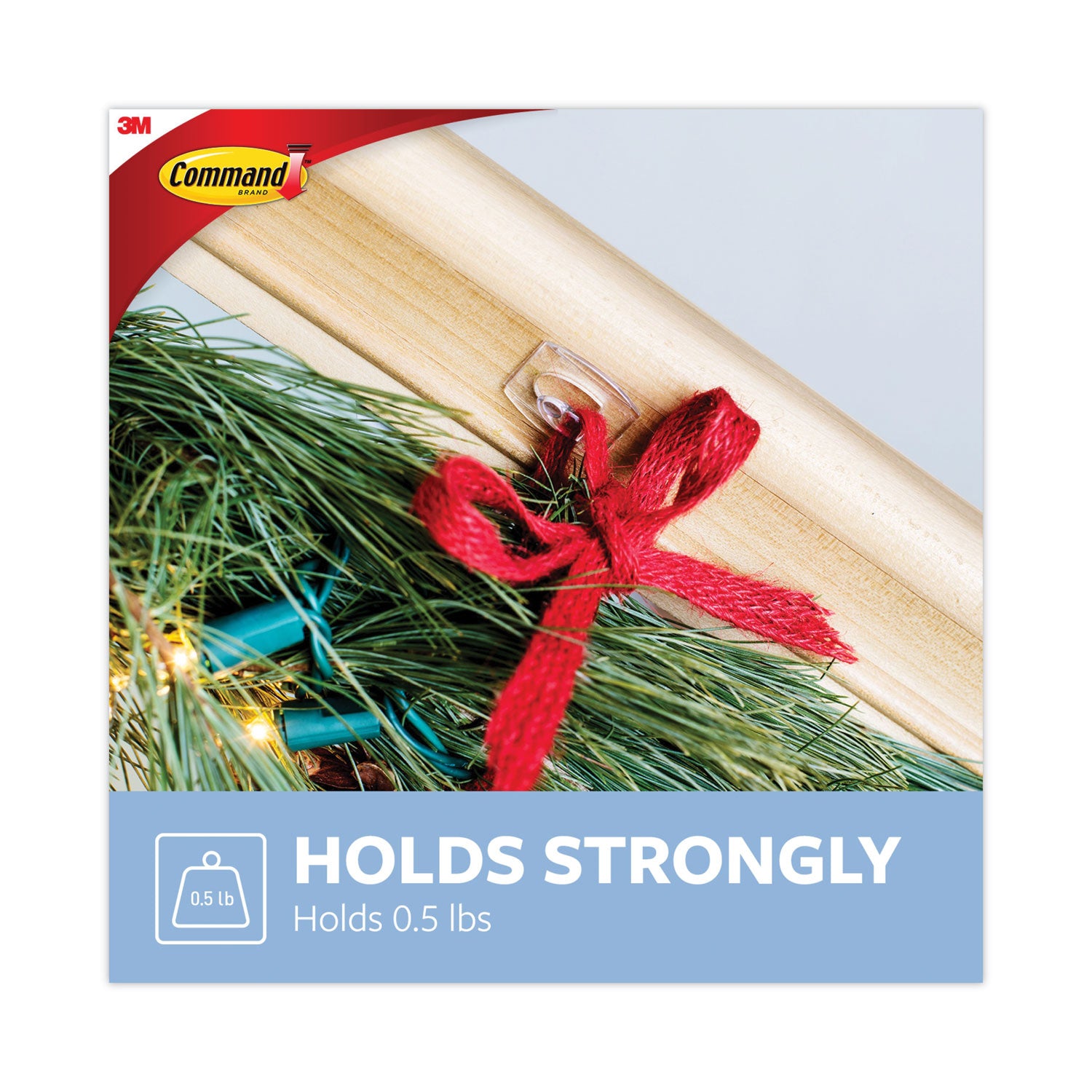 Command™ Clear Hooks & Strips, Plastic, Mini, 18 Hooks & 24 Strips/Pack