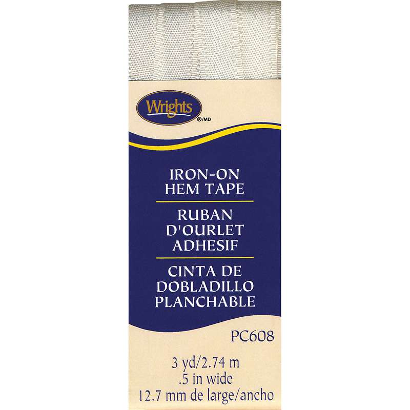 Iron-On Hem Tape 1/2"X3yd Oyster