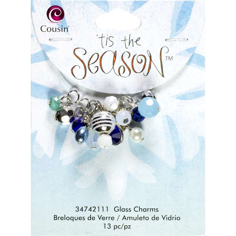 Tis The Season Charms Blue Drops 13/Pkg