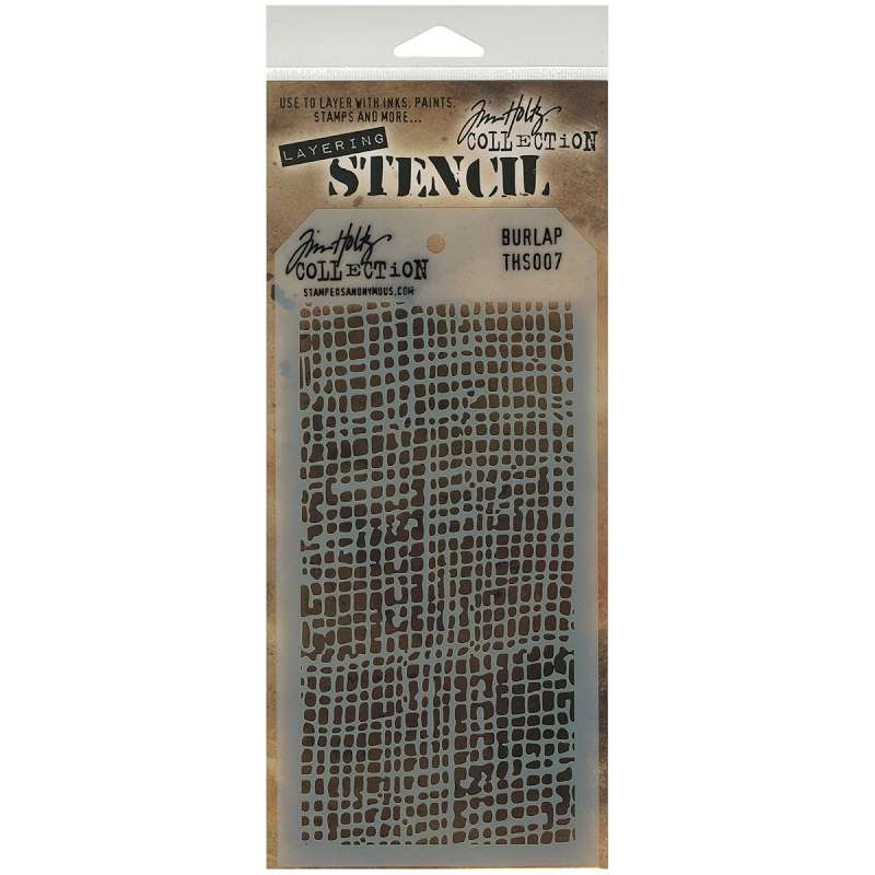 Tim Holtz Layered Stencil 4.125"X8.5" Burlap
