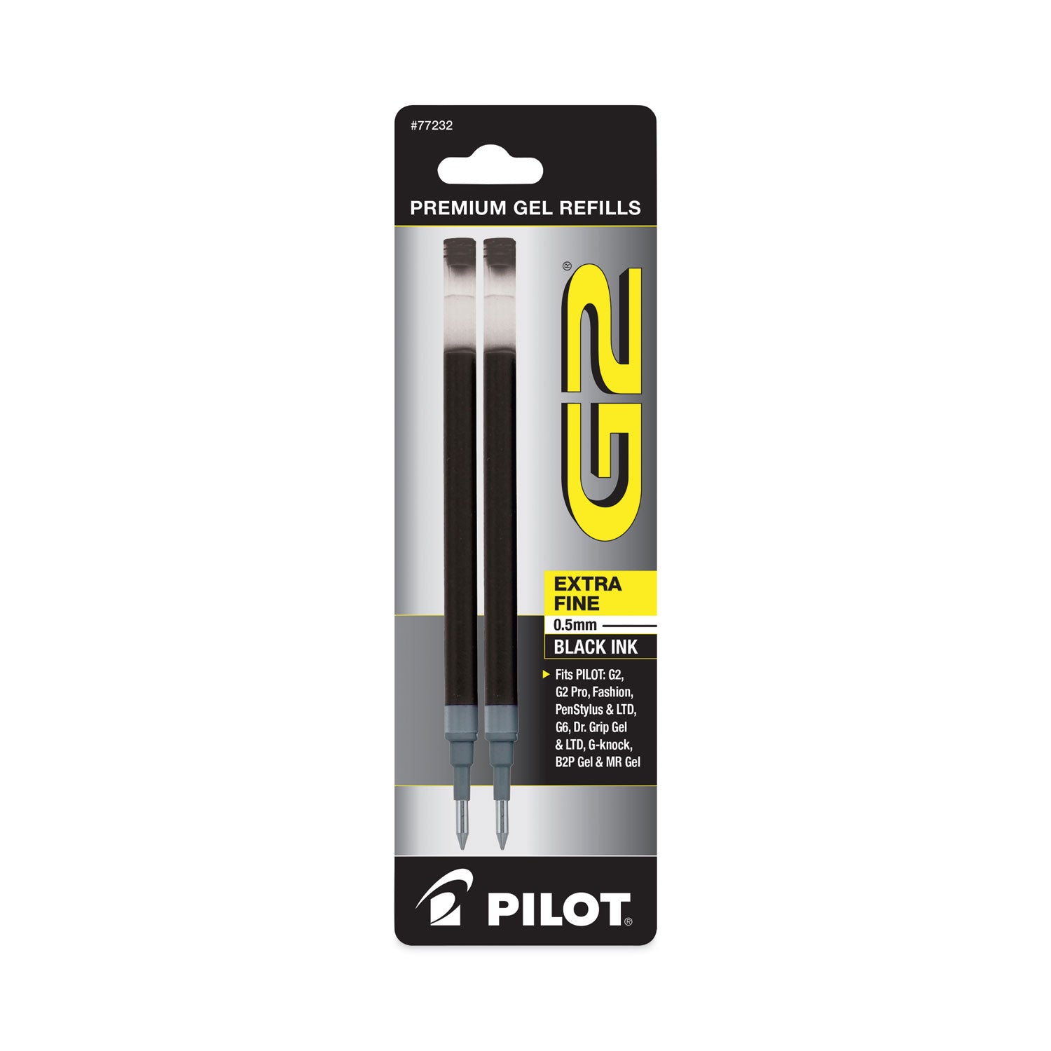 Pilot® Q7, G2 Ltd, G2 Pro, Precise Gel BeGreen,, Extra Fine, Blk, 2/Pk