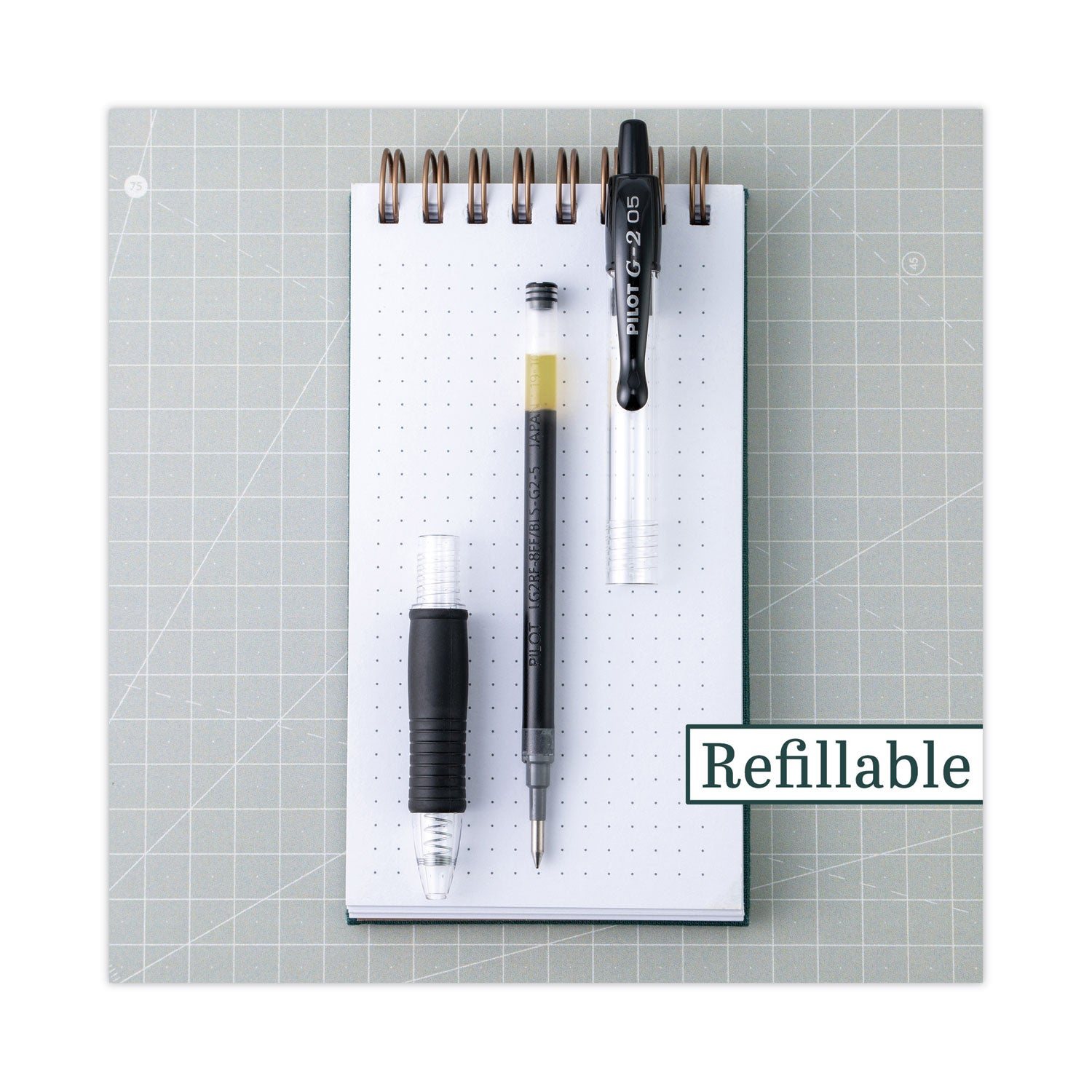 Pilot® Q7, G2 Ltd, G2 Pro, Precise Gel BeGreen,, Extra Fine, Blk, 2/Pk