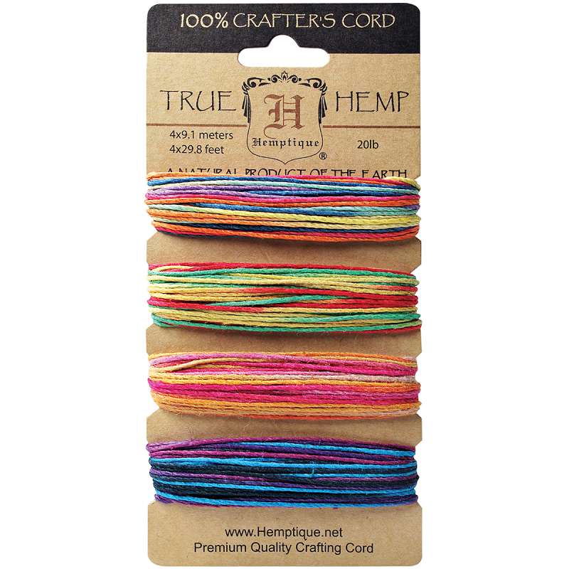 Hemp Cord Variegated 20lb 120' Variegated #3