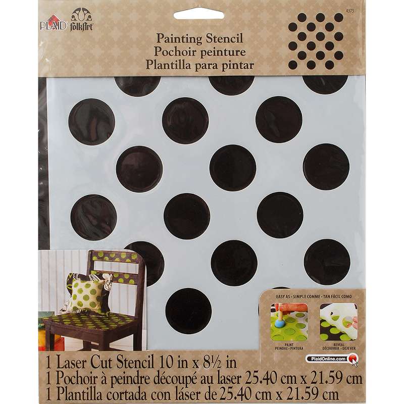 FolkArt Painting Stencil 8.5"X10" Polka Dot
