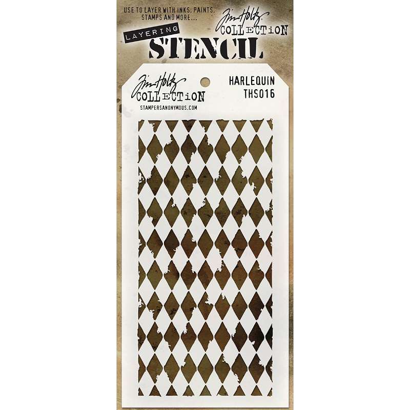 Tim Holtz Layered Stencil 4.125"X8.5" Harlequin