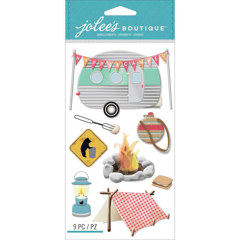 Jolee's Boutique Dimensional Stickers Camping