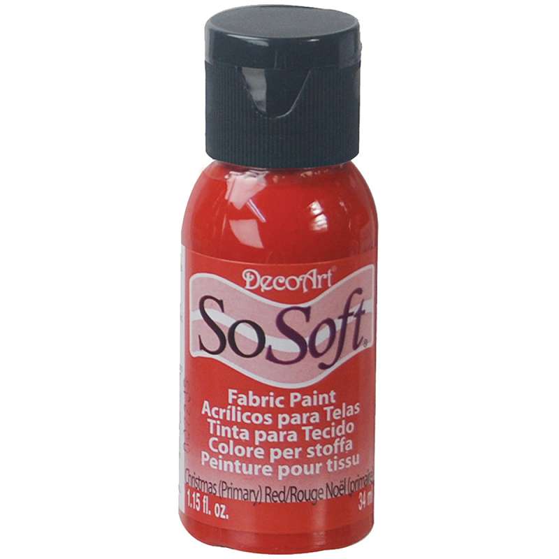 SoSoft Fabric Acrylic Paint 1oz Christmas Red