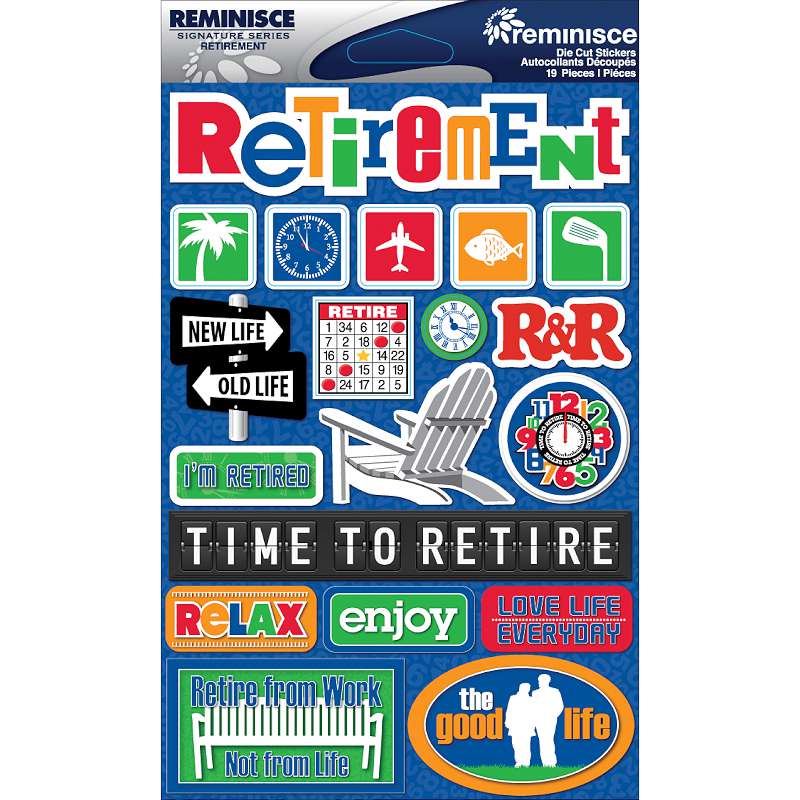 Signature Dimensional Stickers 4.5"X6" Sheet Retirement