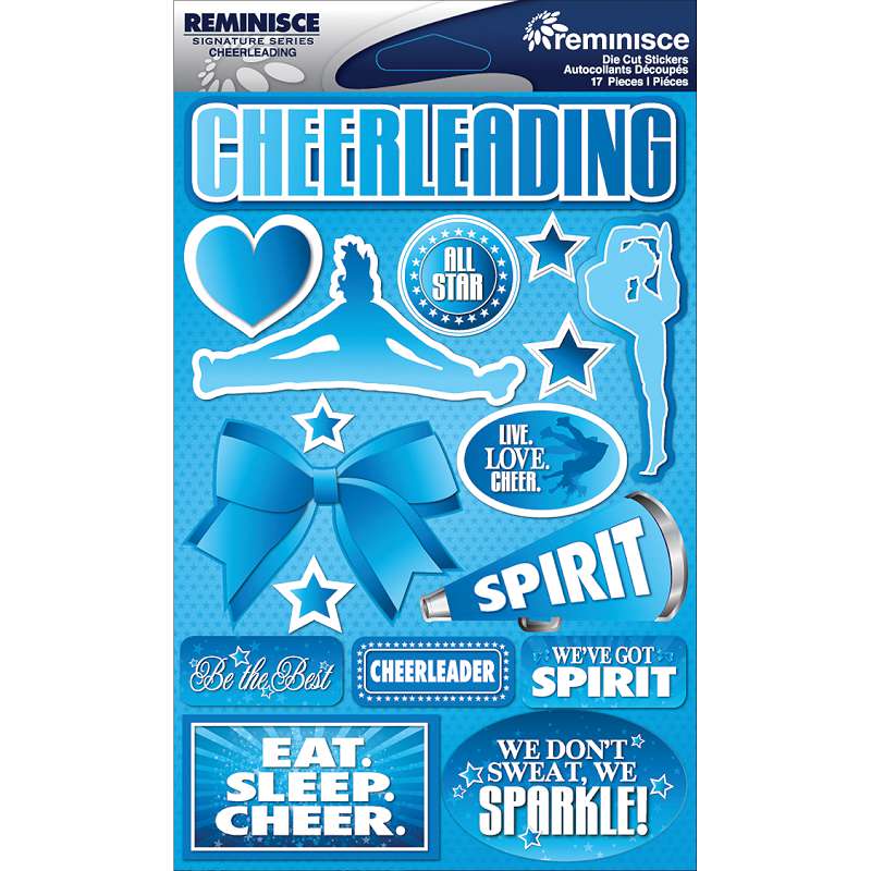 Signature Dimensional Stickers 4.5"X6" Sheet Cheerleading