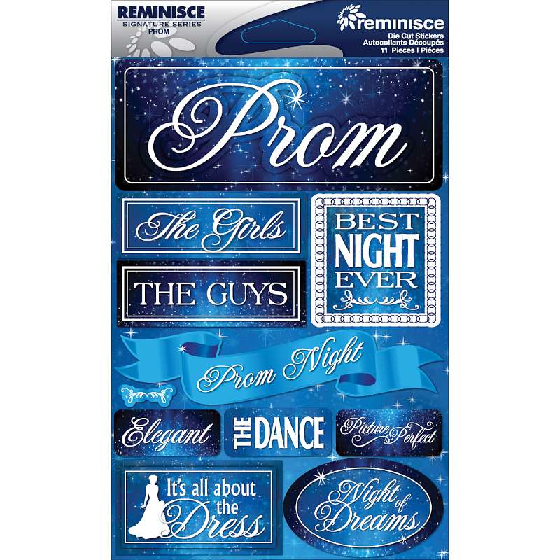 Signature Dimensional Stickers 4.5"X6" Sheet Prom
