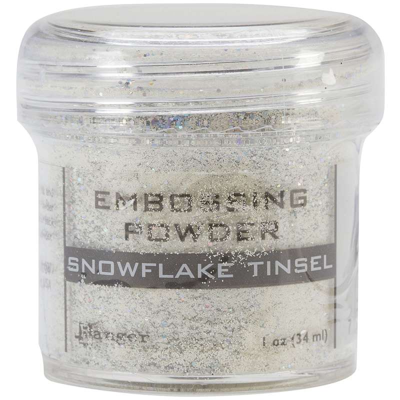 Embossing Powder Snowflake Tinsel
