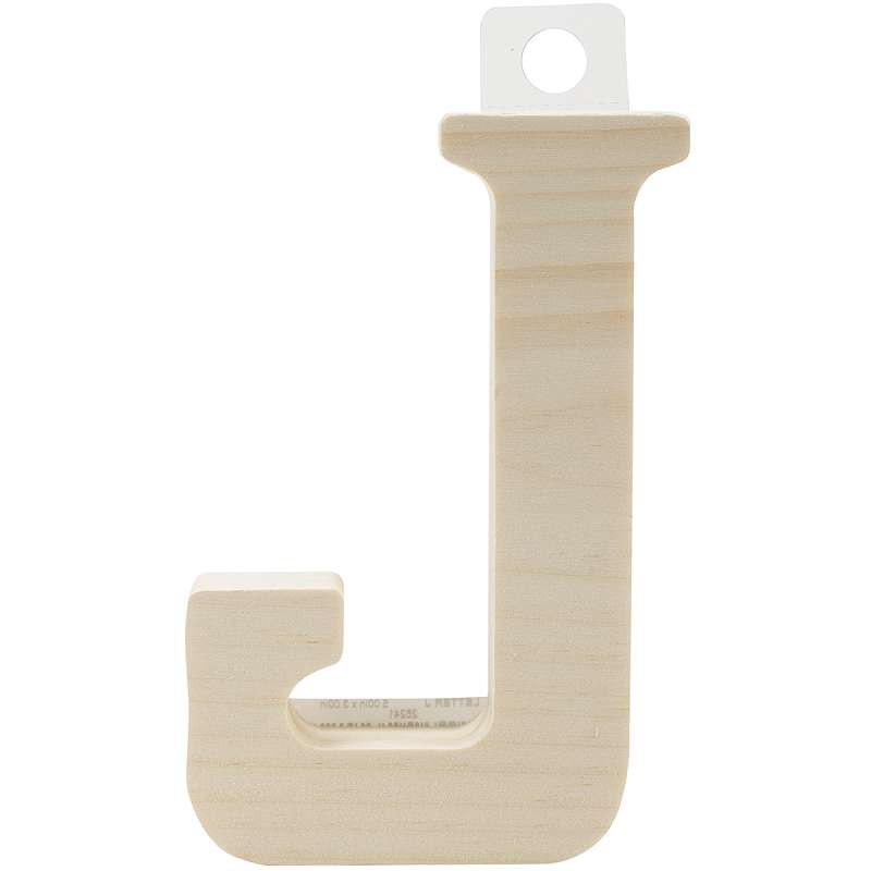 Wood Letter 5" J