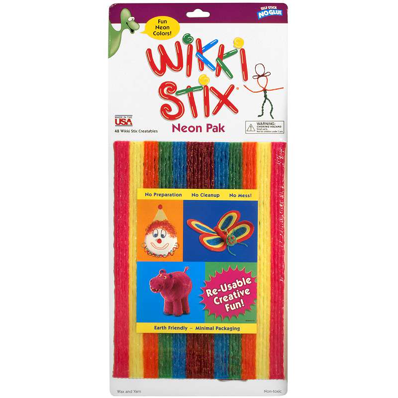 Wikki Stix 8" 48/Pkg Neon