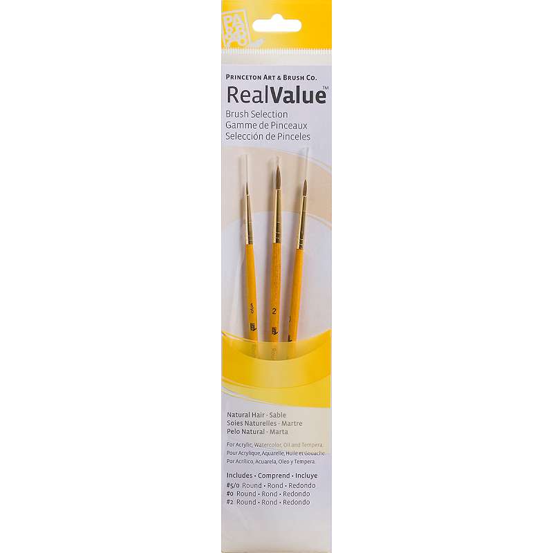 synthetic hair Value Brush Set 3/Pkg