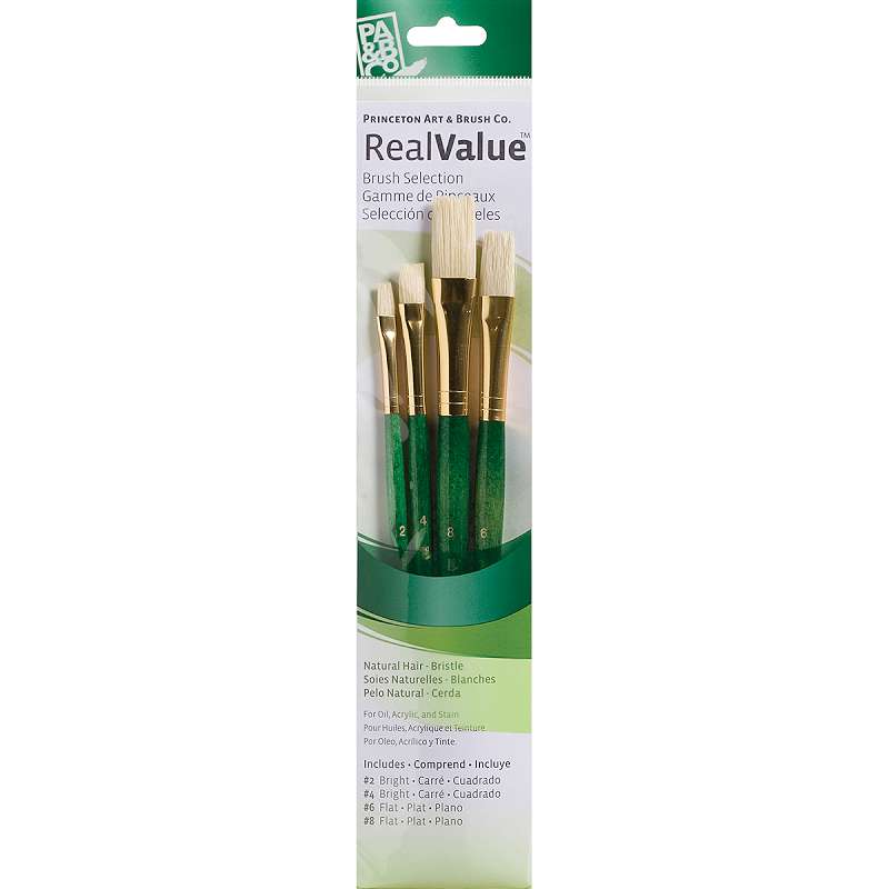 Natural Bristle Real Value Brush Set 4/Pkg