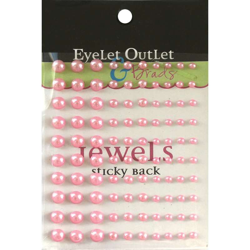 Bling Self-Adhesive Pearls Multi-Size 100/Pkg Pink