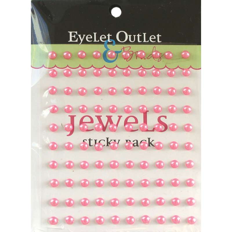 Bling Self-Adhesive Pearls 5mm 100/Pkg Pink