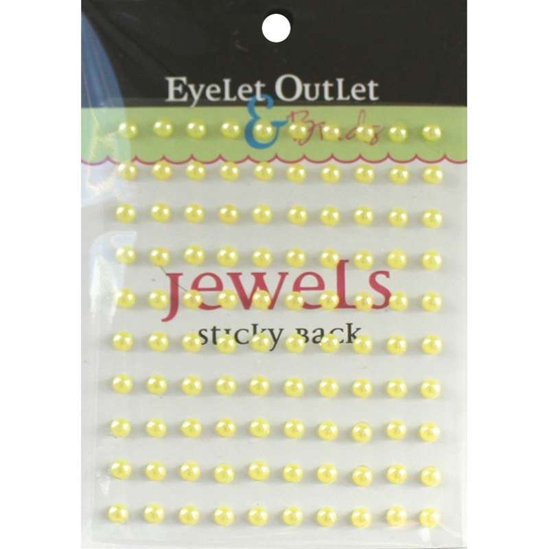 Bling Self-Adhesive Pearls 5mm 100/Pkg Yellow