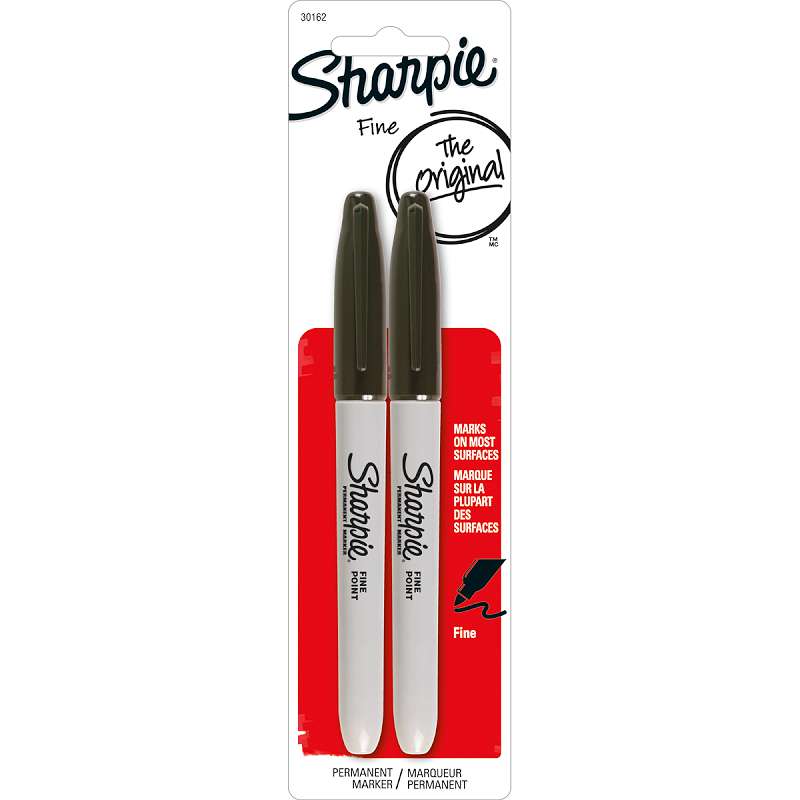 Sharpie Fine Point Permanent Markers 2/Pkg Black