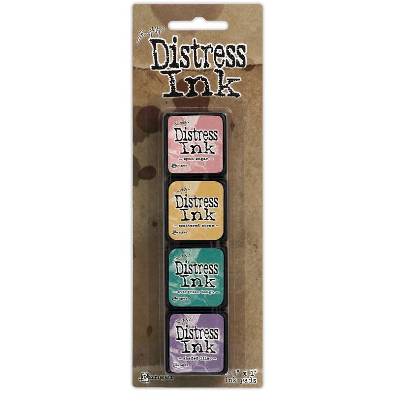 Distress Mini Ink Pads 4/Pkg Kit 4