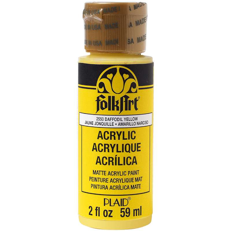 FolkArt Acrylic Paint 2oz Daffodil Yellow