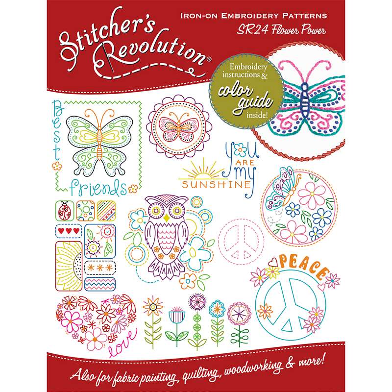 Stitcher's Revolution Iron-On Transfers Flower Power