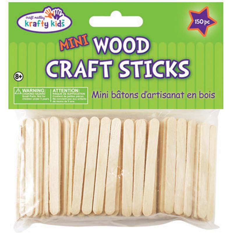 Mini Craft Sticks Natural 2.125" 150/Pkg