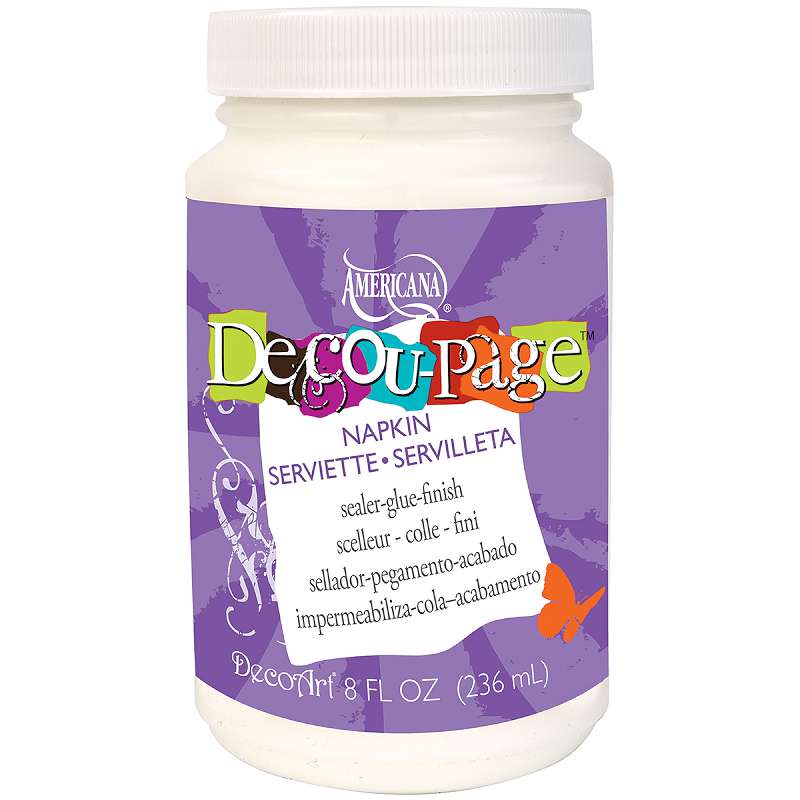 Americana Decou-Page Glue Widemouth Jar 8oz Napkin