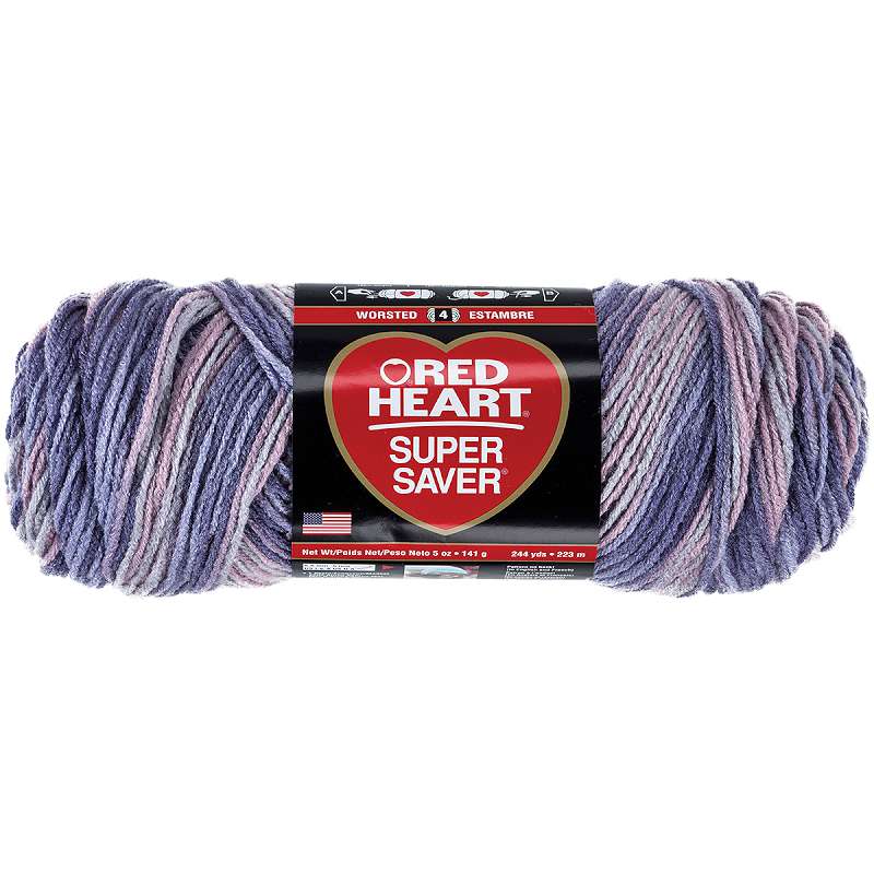 Red Heart Super Saver Yarn Mulberry Mix