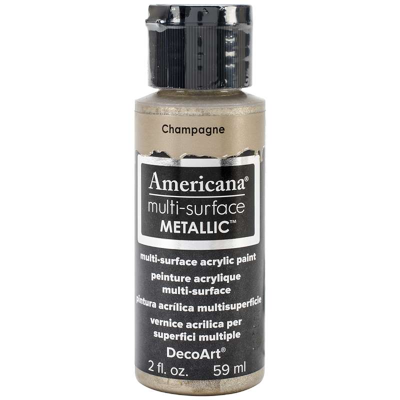 Americana Multi-Surface Metallic Acrylic Paint 2oz Champagne