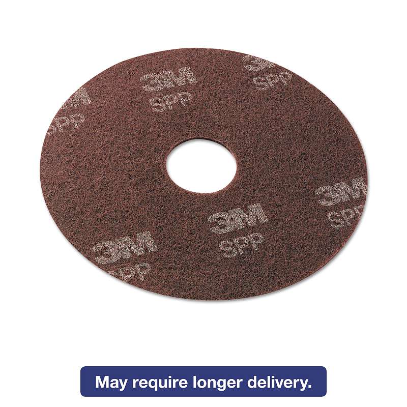 Scotch-Brite™ Surface Preparation Pad, 17" Diameter, Maroon, 10/Carton