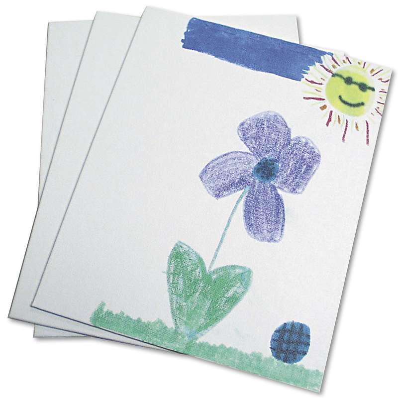 Chenille Kraft® Canvas Panel, 9 x 12 x 1/8, White, 3/Pack