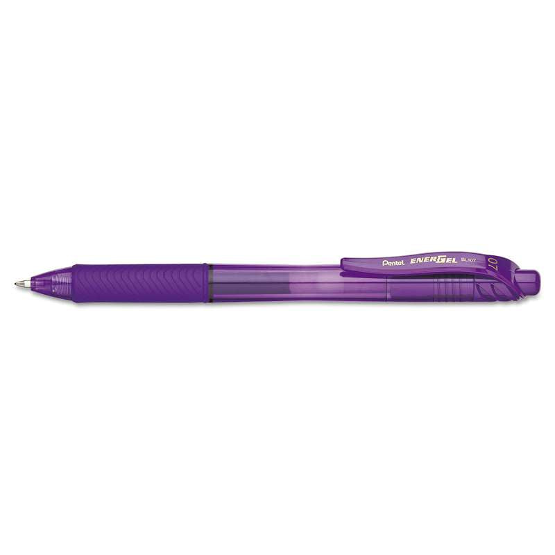 Pentel® EnerGel-X Retractable Roller Gel Pen, .7mm, Violet Barrel/In