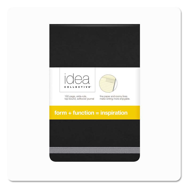 TOPS™ Idea Collective Journal, Soft Cover, Top Bound, 3 1/2 x 5 1/2, Black, 96 Sheets