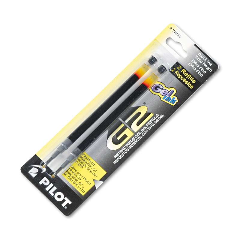 Pilot® Q7, G2 Ltd, G2 Pro, Precise Gel BeGreen,, Extra Fine, Blk, 2/Pk
