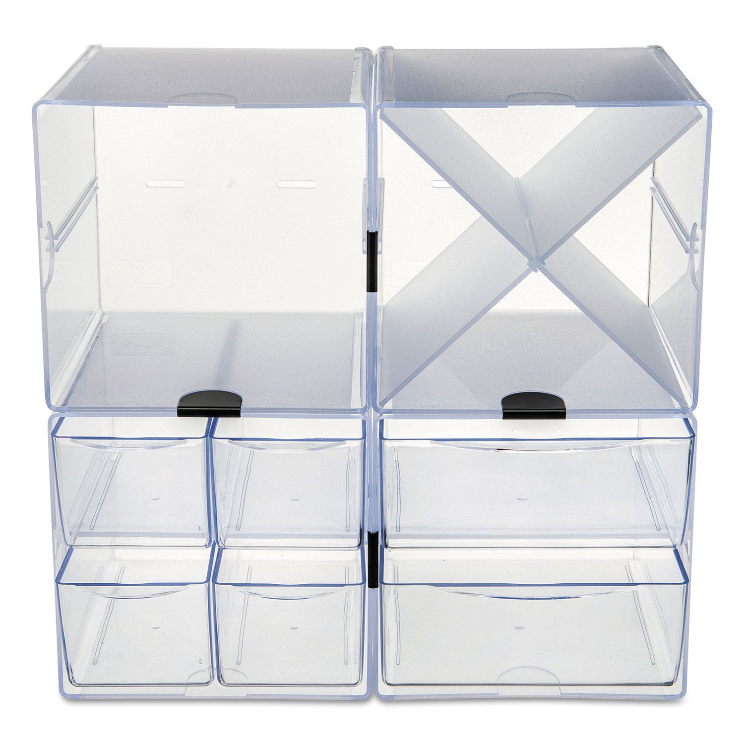 Stackable X-Divided Storage Organizer 6"X6"X6" Clear