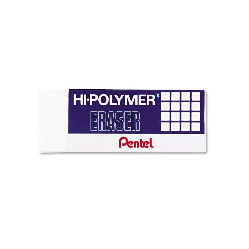 Pentel® Hi-Polymer Block Eraser, White, 3/Pack