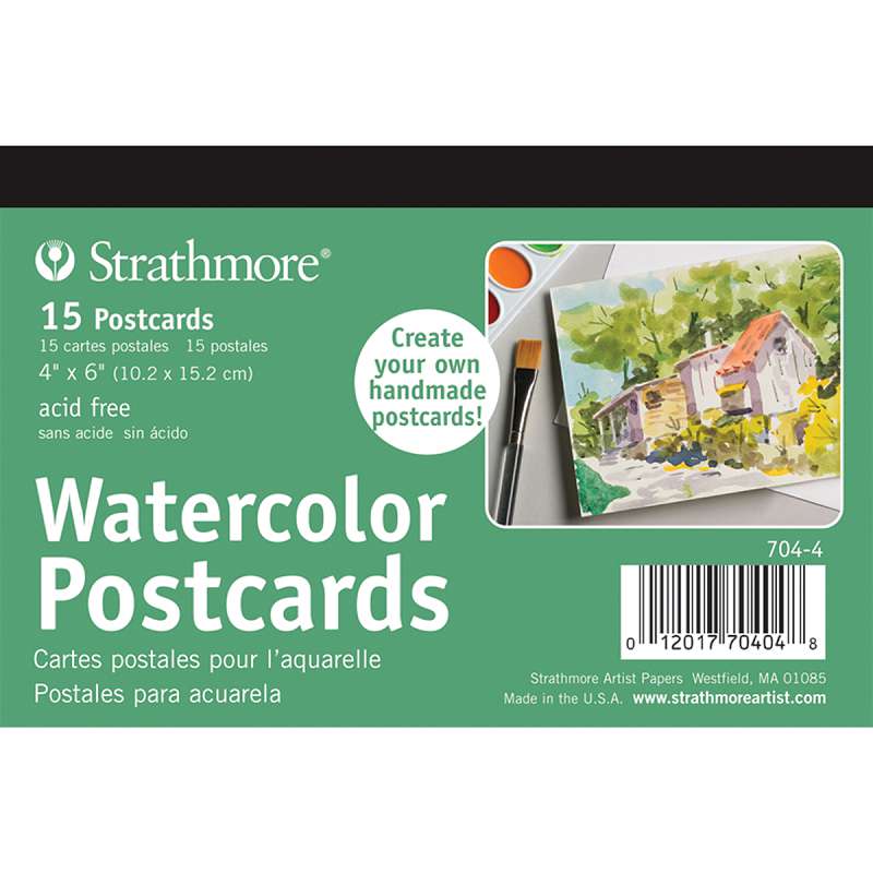 Strathmore Watercolor Postcard Paper Pad 4"X6" 15/Pkg